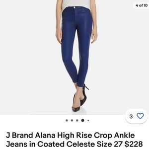 J Brand coated skinny jeans sz 27